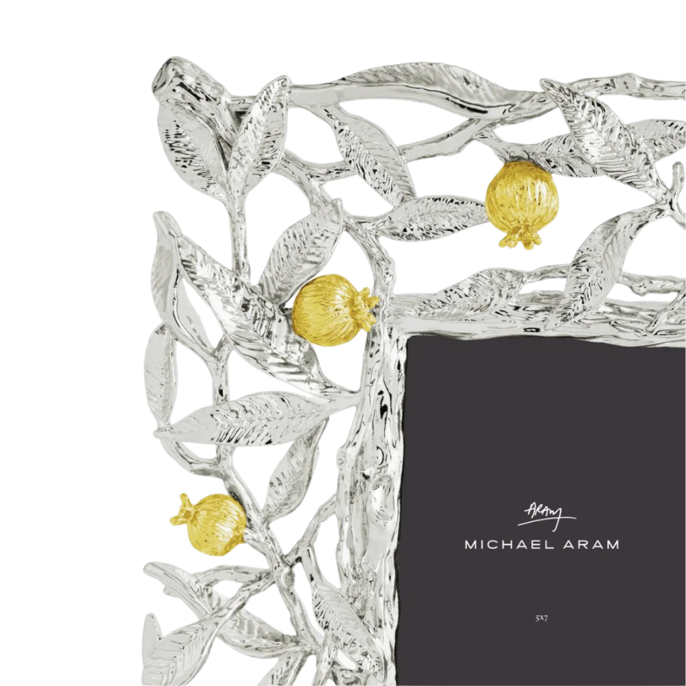 【日本未入荷】Michael Aram マイケル・アラム　写真立て Pomegranate+Silver+&+Gold+5x7+